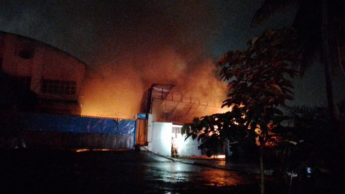 *已签发*柔:巴西古当一工厂大火,所幸未酿伤亡