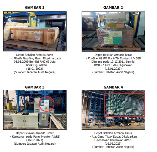 总稽查司报告/大马皇家海军 逾3.8亿替换零件买了,因换牌子留仓库作废