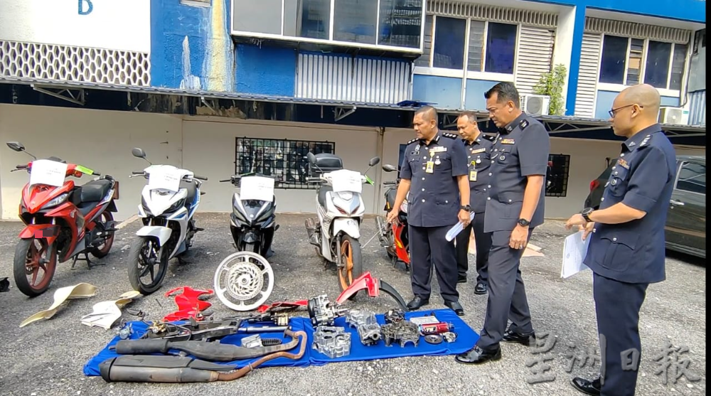 旺沙马朱偷摩托车频传·警逮捕3男子助查
