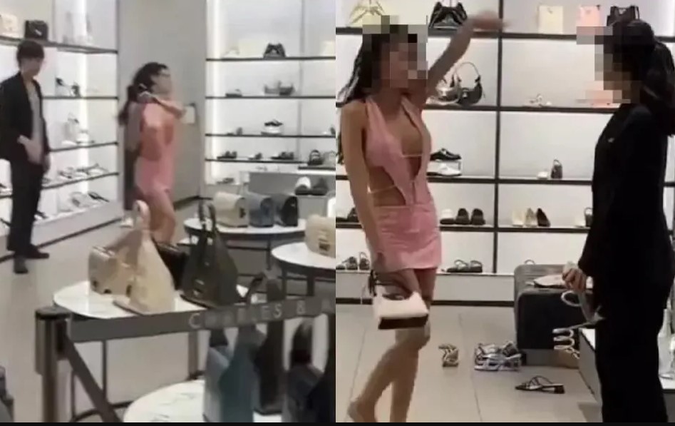 泰国女子大闹台北101 在商店发难失控砸店