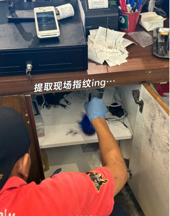 茶餐室凌晨遭宵小撬门偷窃 连员工护照也被偷!