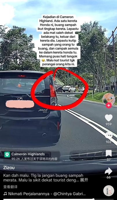 视频|车龙中随手抛垃圾 外国游客看不过眼出手