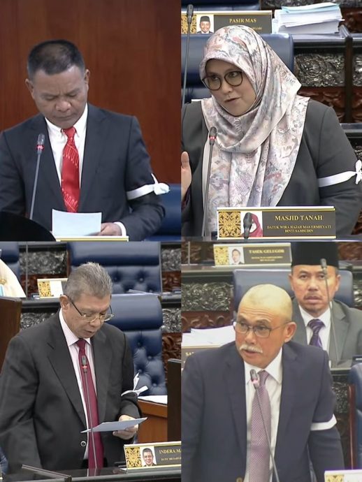 议长不悬空6国席 国盟议员戴白臂章抗议