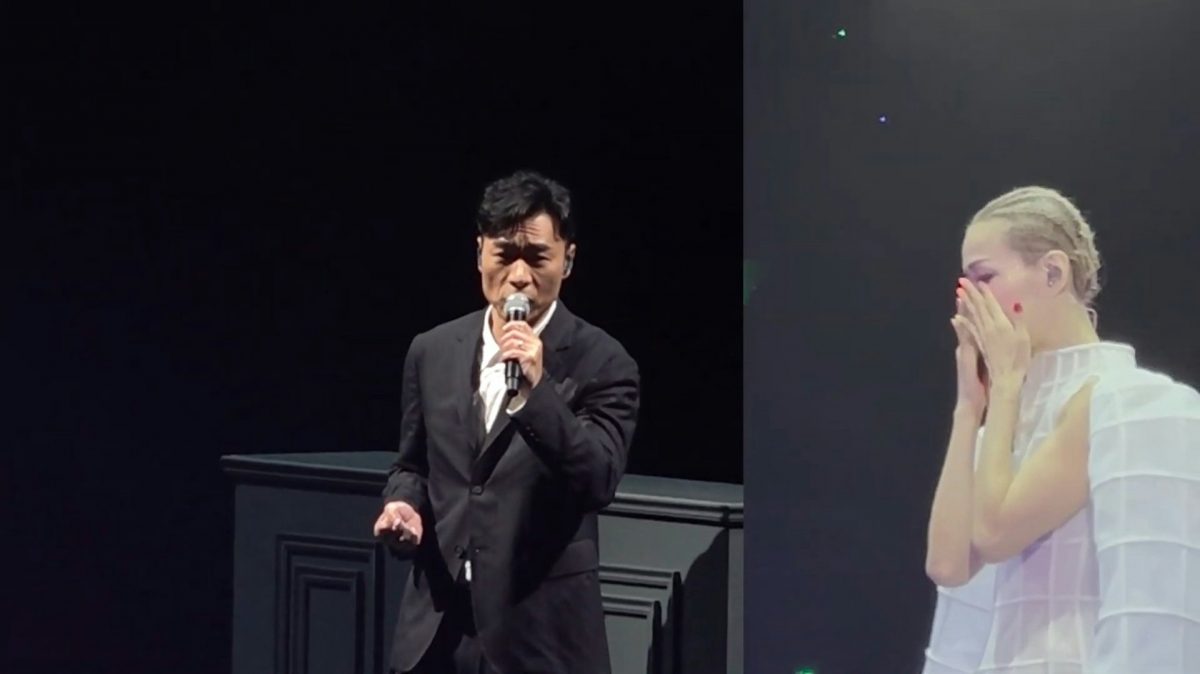 郑秀文合唱失控爆哭 许志安微笑点头回应