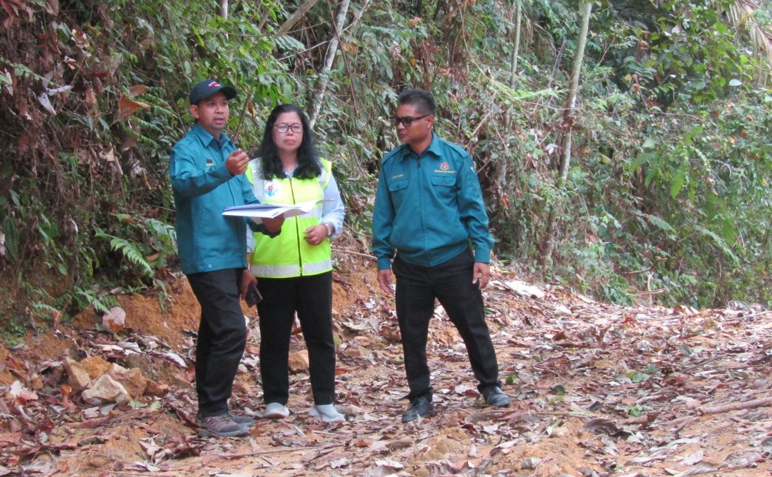 (大北马)吉打州环境局根据投诉勘察邦素山的伐木活动地段