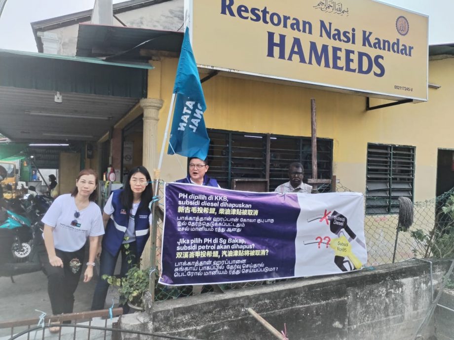 (大北马)民政党双溪峇甲补选竞选团队批评团结政府分裂人民