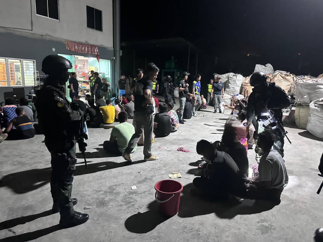 （已签发）柔：环保回收厂窝藏58非法入境者，1本地男拥毒嗑毒也被捕