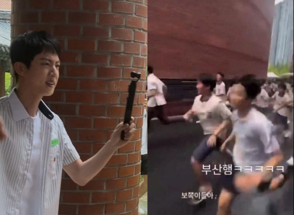  Jin回母校掀学弟们疯狂追星　全校暴动上演《尸杀列车》场面	