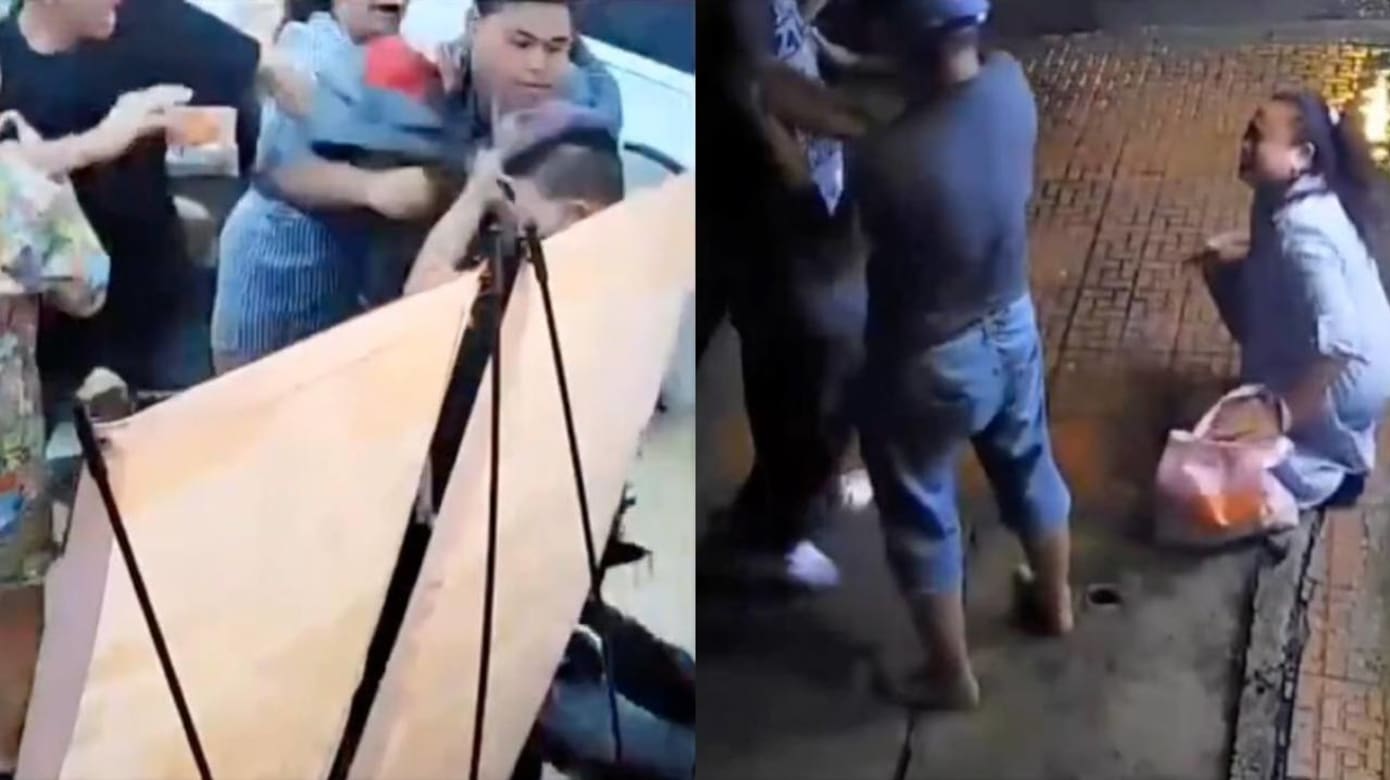 供星洲网:青年不满发型砸店打理发师 母道歉下跪求停手