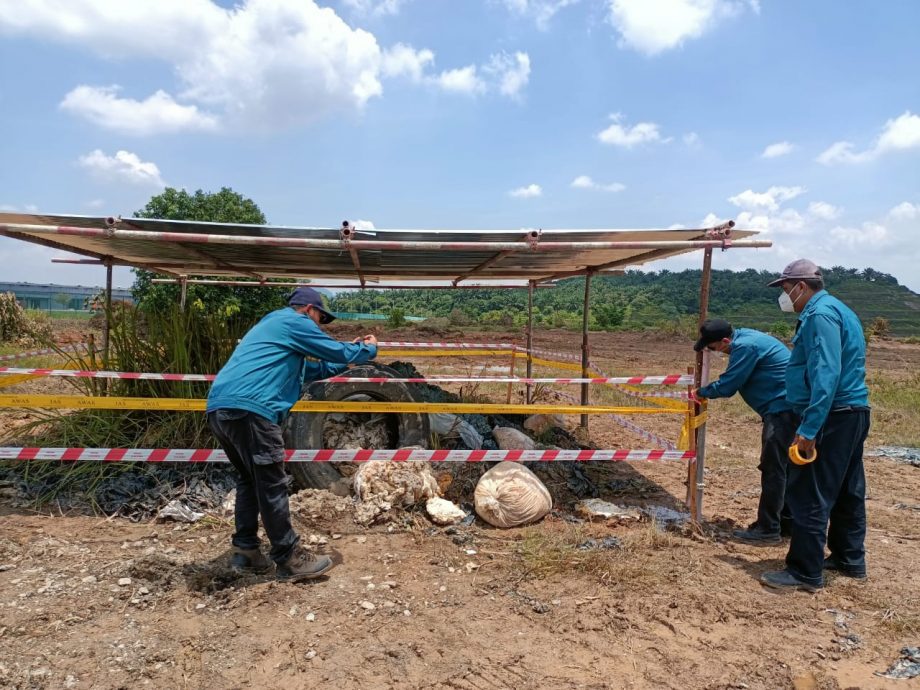 (大北馬)約一公噸廢棄乳膠手套等物棄居林高科技園擬建廠地段上
