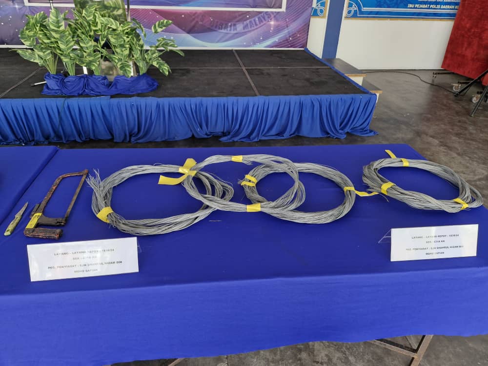 *已签发* 柔：銮警侦破5宗电缆及1宗古来摩托车失窃案