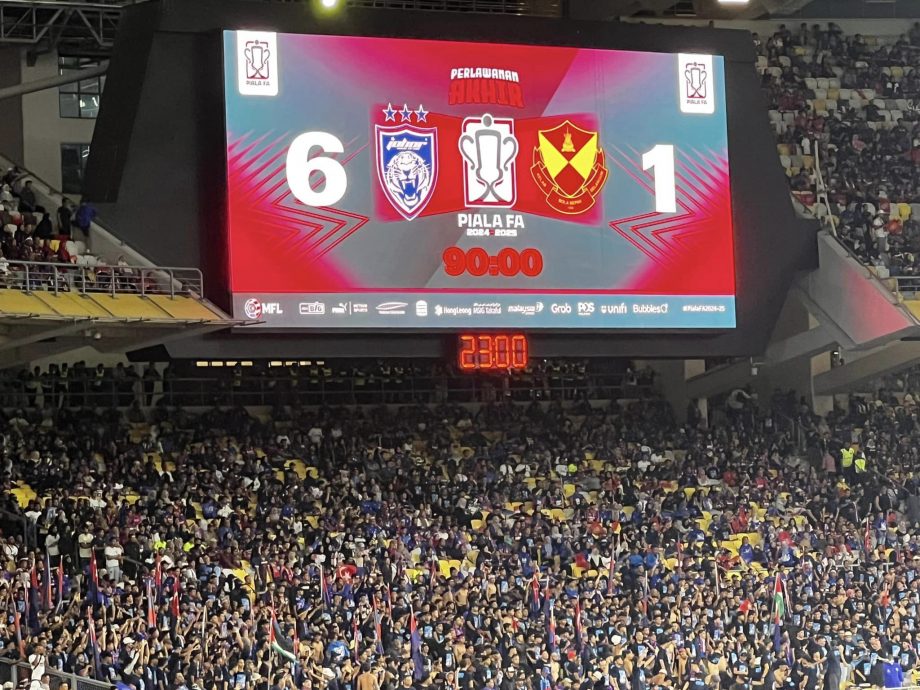 *已签发* 柔:JDT以“6比1”获三连冠,大臣、州行政议员脸书洗版