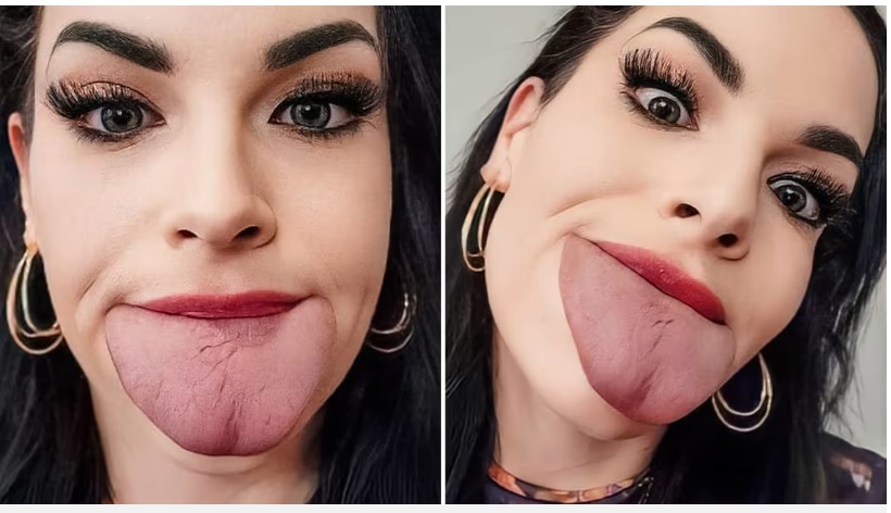 **已签国际拼盘(只供网)**舌宽等同一张信用卡,美巨舌女破健力士纪录