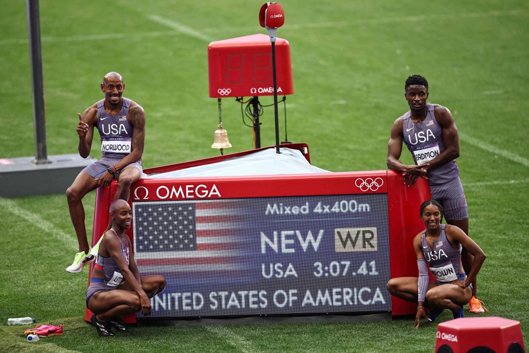 巴黎奥运会田径| 混合4x400公尺预赛 美国创世界纪录