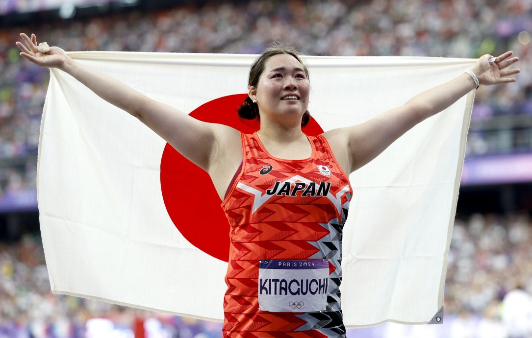 巴黎奥运会田径|北口榛花掷出日本新历史 美国包揽男女4X100公尺双金