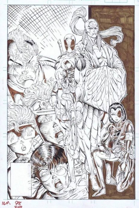 最狂漫画封面!死侍首登封原画 拍卖估价破3千万