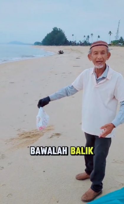 视频|沙滩捡带屎纸尿片感痛心 环保老伯:“别把大便留下!”