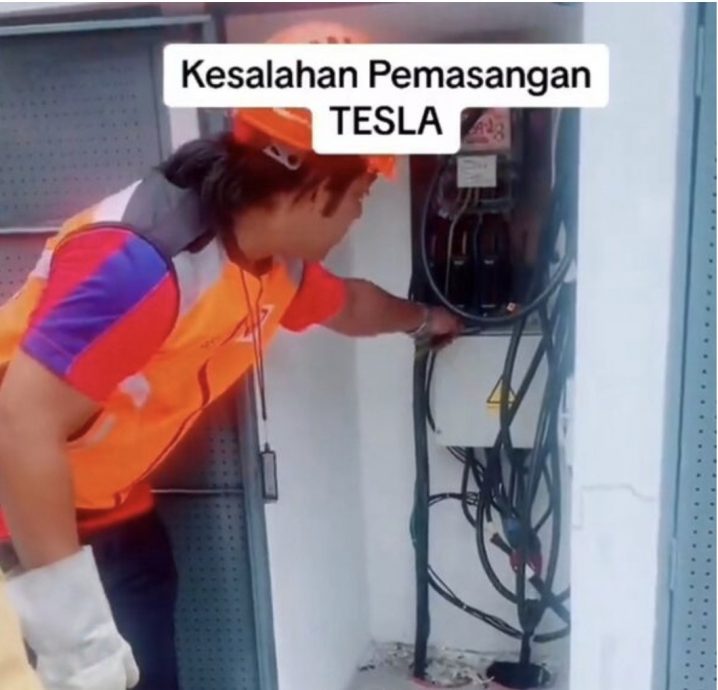 视频|男子开特斯拉竟偷电! 遭国能取缔辩称不知情