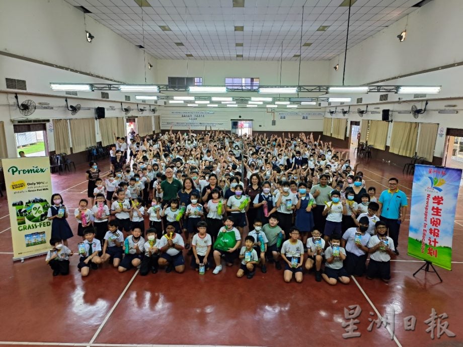 霹／第二版头／已签／《学生阅报计划》走入育华圣母华小 激发学生阅读探索知识 