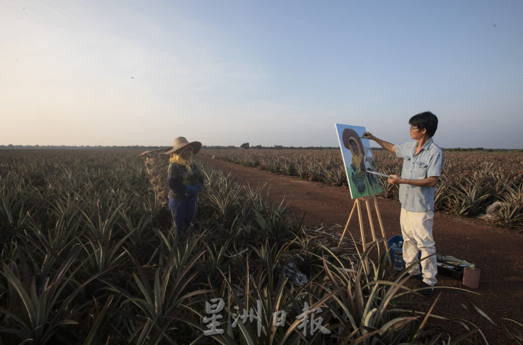 (22日刊)星角摄/图说大马:人文壁画艺术工作者蔡文涛