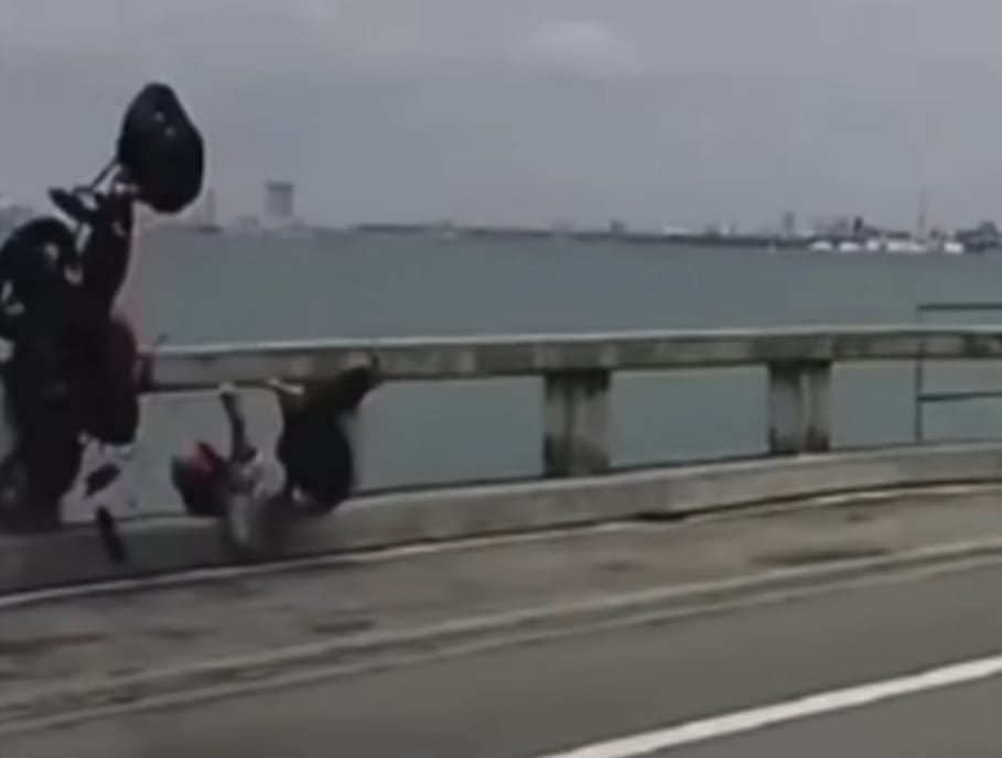 (大北馬)06頭/檳大橋緊急停車處與車碰撞,摩托騎士險落海傷重去世