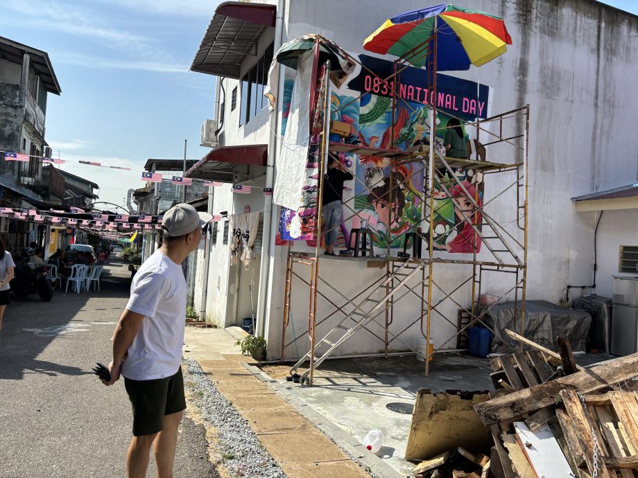 (已签发)柔:**版头**“沙威艺起来”国庆活动 增立体及多元种族色彩壁画