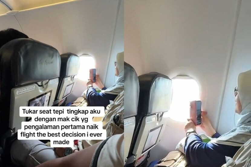 (暖势力)年长夫妻首次搭飞机,年轻小伙让出靠窗位