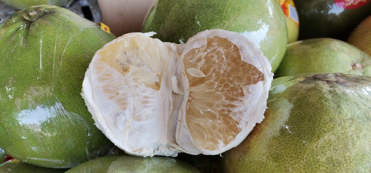 东:中秋节柚子吸引友族,沙巴甜柚空降抢市。