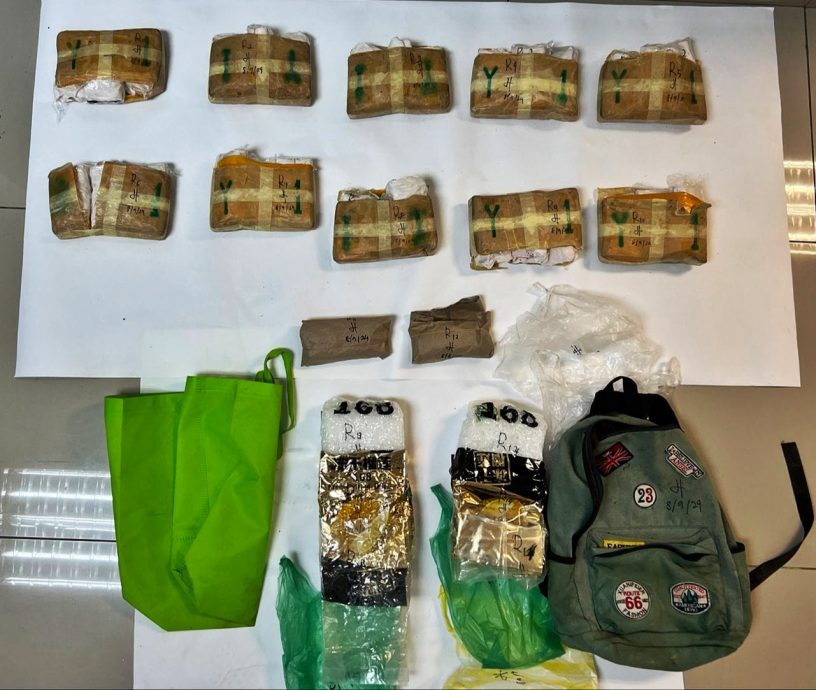 东:警察普通行动组第9队逮捕3名涉毒男子,起百万毒品。