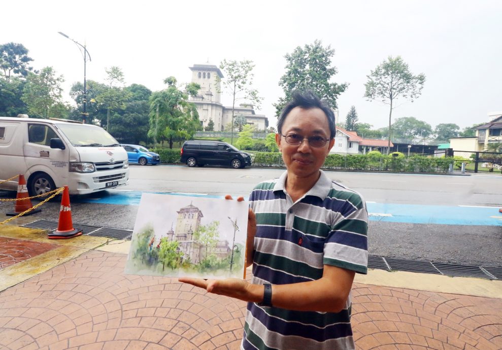 **已签发**柔:封面:【特稿】:钟情大马小镇市景,香港画家南马火车行写生