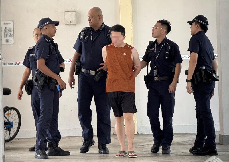 *已签发*柔:狮城二三事:8楼抛床褥电视 28岁男被捕