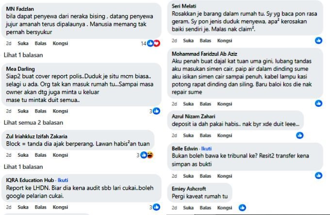 房东拒退RM8000抵押金还拉黑 租客无奈:我该怎么办?