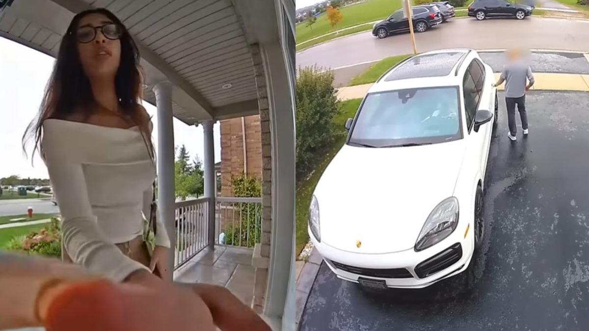 视频/少女佯装买保时捷 退车撞翻卖家夺车逃