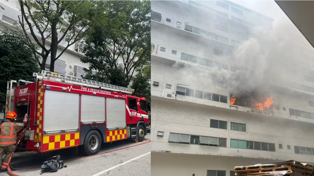 (已签发)柔:狮城二三事:加基武吉工业区一单位失火 两人昏迷送院