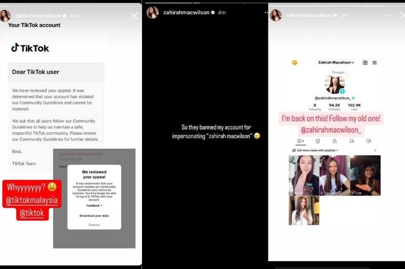 (已签发)被指冒充他人遭TikTok封号 马来艺人:该账号是我本人