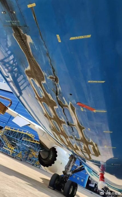 传南航上海飞广州航班发生「擦机尾」事故 执飞波音疑被判全损报