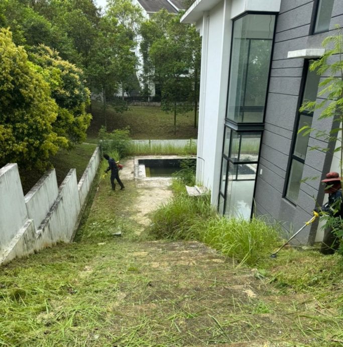 大都会/空置洋房杂草丛生管理不善,加影市会“助”业主除草收费/2图