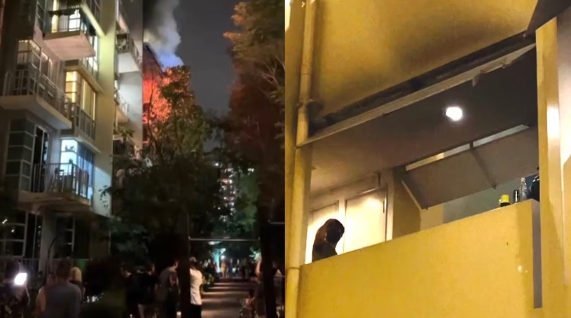 *已签发*柔:狮城二三事:狮城1公寓单位失火 居民:听到爆炸声