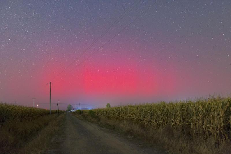 拼盘∕黑龙江佳木斯出现极光 