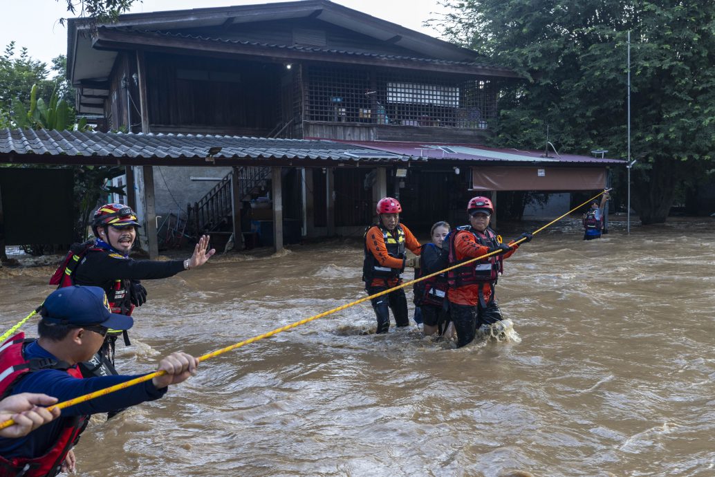清迈雨歇 泰国中部地区 因水坝泄洪 面临洪水威胁