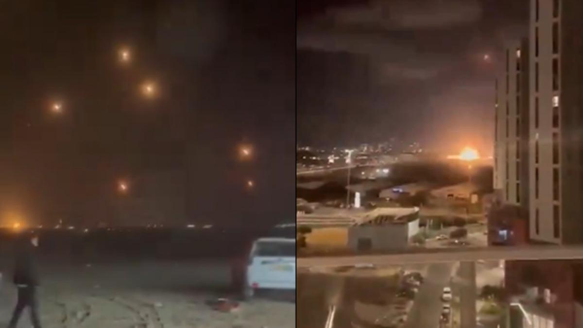 疑瞄准摩萨德总部 伊朗导弹狂轰以色列 爆炸瞬间画面曝