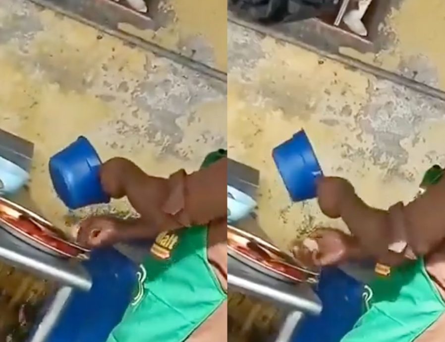 视频|员工清洗吃剩食物引关注 网呼恶心:“给狗狗吃的吧!”