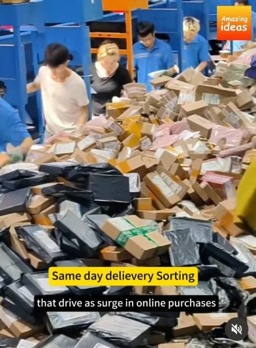 视频|现代版奴隶快递收集仓 员工如机械秒分类包裹