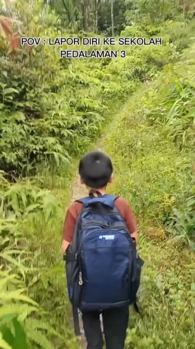 视频|跋山涉水8公里上学 沙巴师生徒步4小时到校
