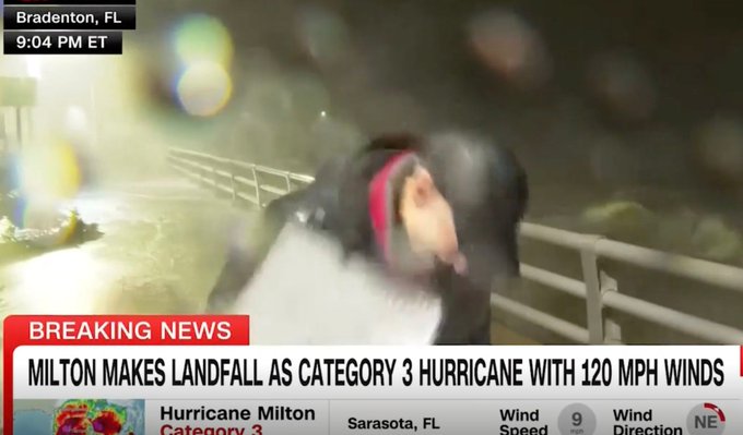 飓风米尔顿肆虐美佛州!至少16死 灾损恐逾500亿美元