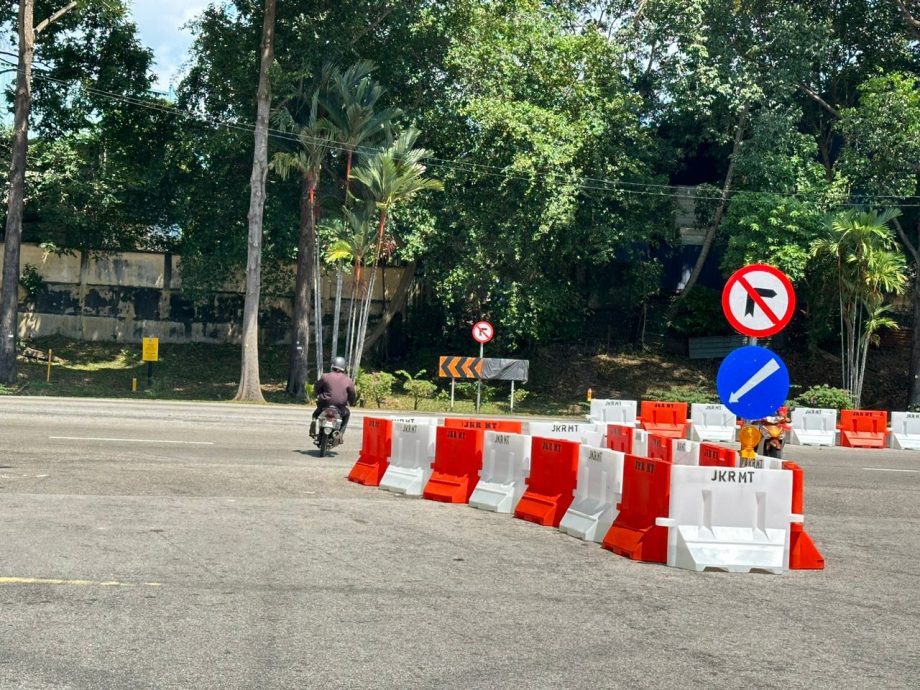 (古城封面主文)爱极乐高原路口禁右转试跑两周 首日情况顺利
