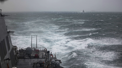 A week after China’s war games, US and Canadian warships sail through the Taiwan Strait