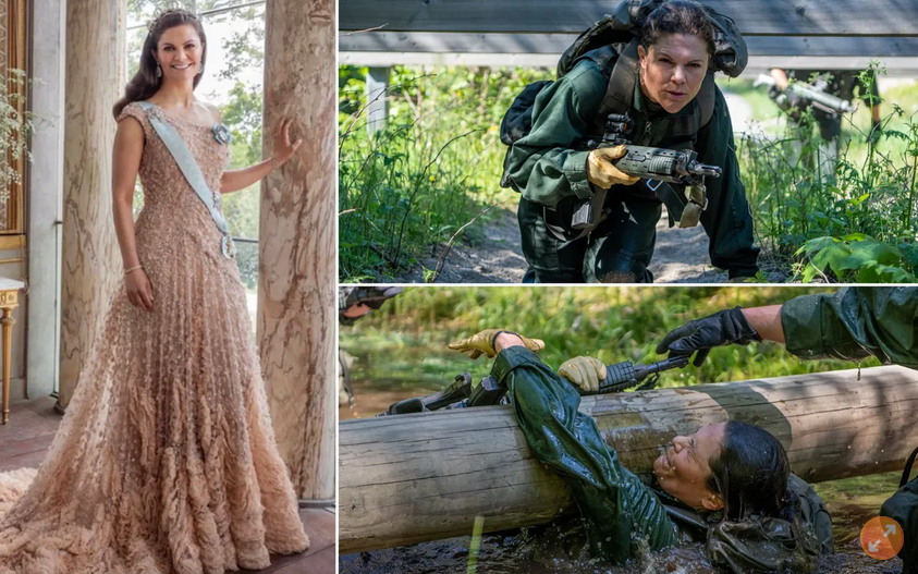 47岁瑞典皇储巾帼不让须眉 海军陆战队受训模样曝光