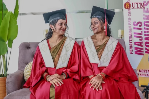 体恤含辛茹苦抚养长大 孖女大学毕业“送四方帽”给奶奶