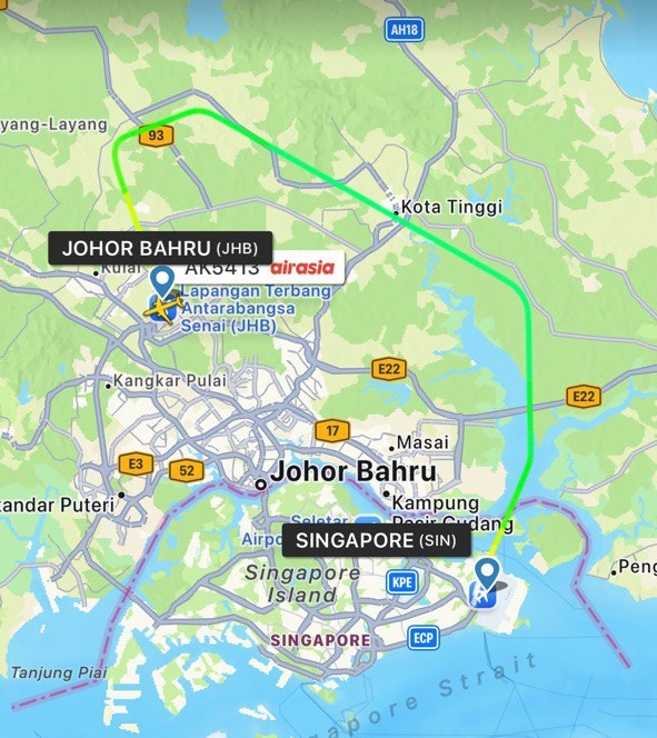 恶劣天气改降新加坡，古晋飞新山航班耗逾4小时